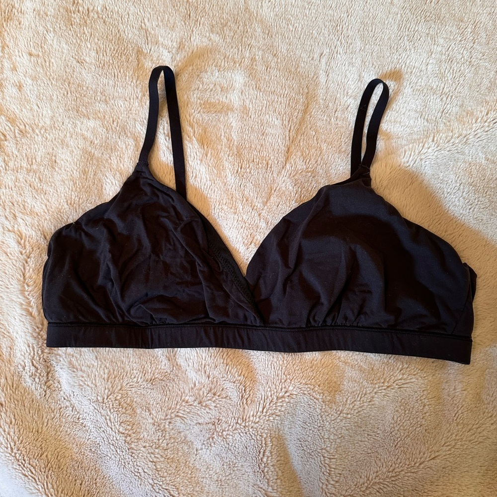 NWOT SKIMS Fits Everybody Crossover Bralette Onyx Size XL